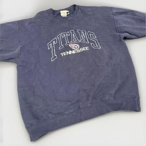 Vintage Tennessee Titans  Crewneck Sweatshirt Blue Puma NFL Sz L 90s